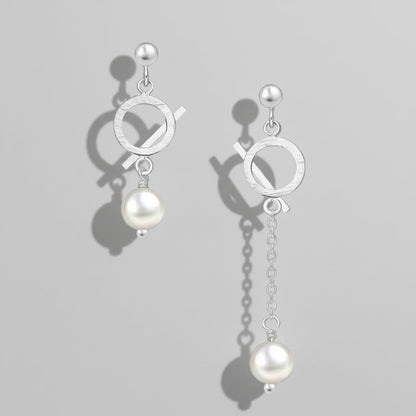 Earrings Air Asymmetrical - Gold Plated Modern Design