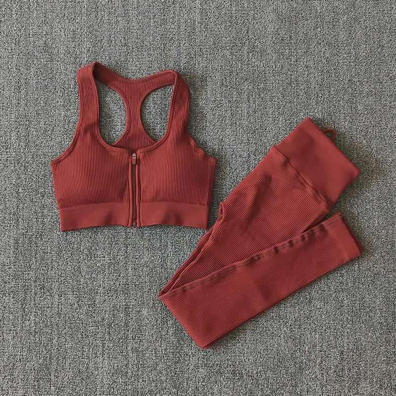 Women Fitness Yoga Sets Seamless Sports Suits Workout Clothes Sports Bra Gym Leggings Sports Wear Gym Clothing Sportswear