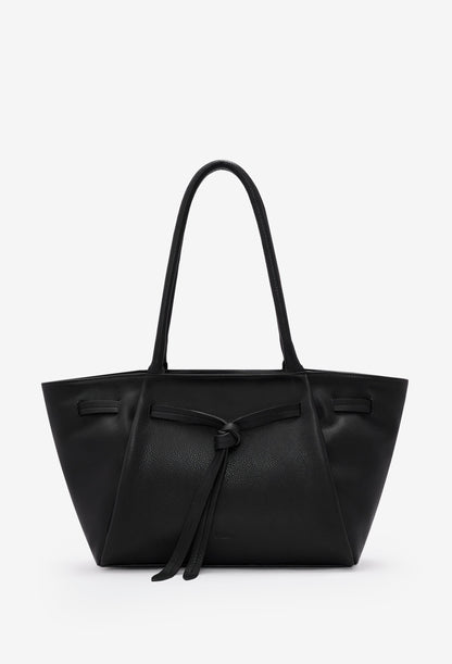 Warmi Large Carryall Leather Bag - Black