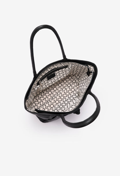 Warmi Large Carryall Leather Bag - Black