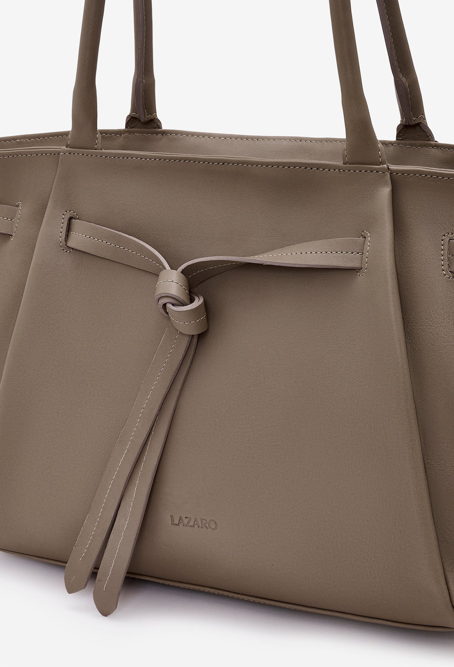 Warmi Large Carryall Leather Bag - Mink