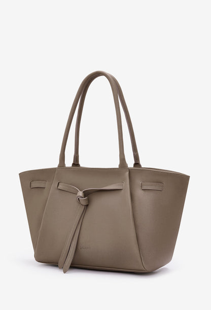 Warmi Large Carryall Leather Bag - Mink
